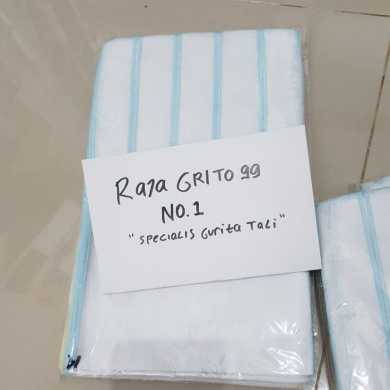 6 pcs Gurita bayi putih polos katun Premium Tebal / grita tali bayi Halus / grito ikat / gurita mori polos, Bahan katun