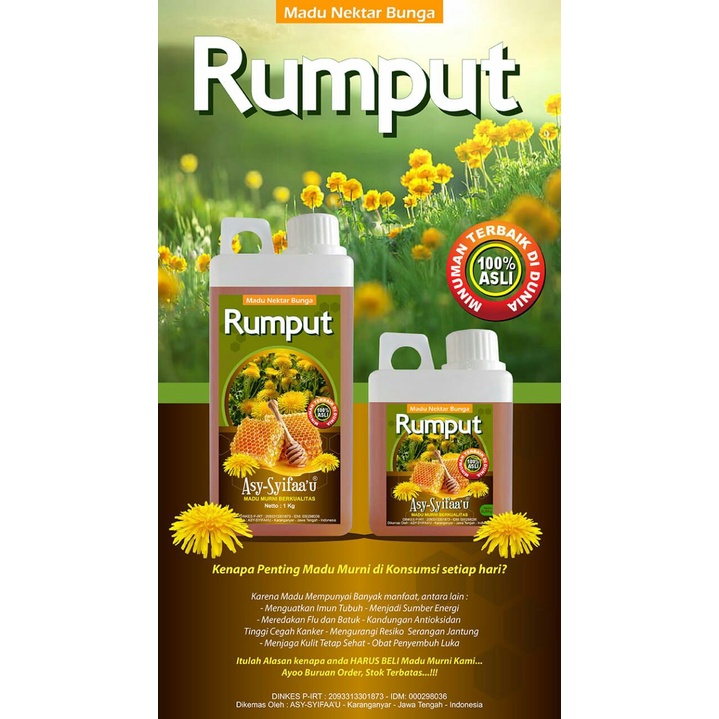 

Madu Murni Nektar Bunga Rumput Asy Syifaau Madu Madu Asli Madu Murni Madu Murni Asli Madu Nektar Rumput