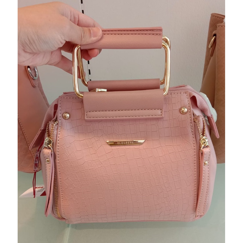 (EL.221) [PINK] HANDBAG TAS SELEMPANG WANITA MERK ELIZABETH