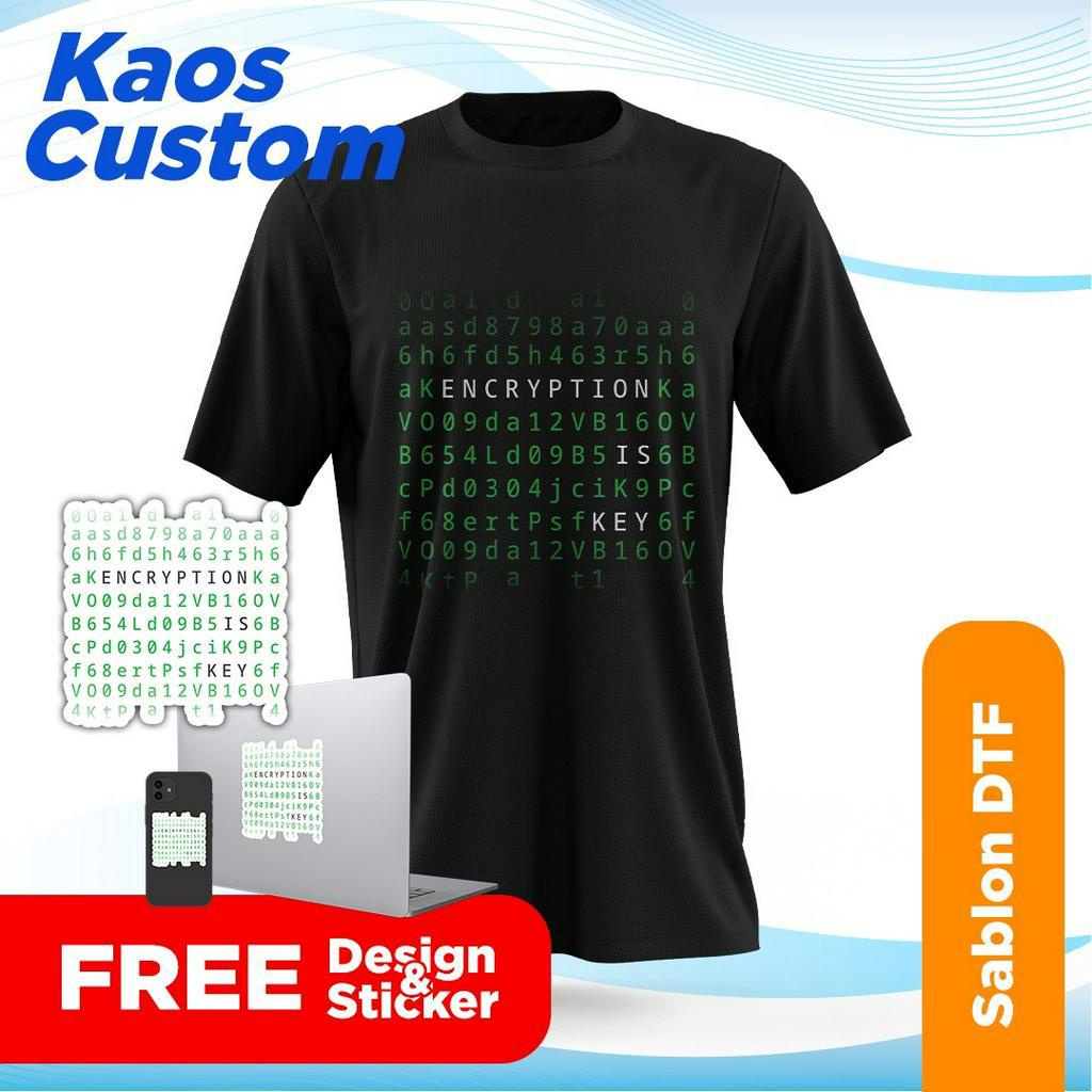 KAOS ENCRYPTION IS KEY KAOS CYBER SECURITY CUSTOM DTF KAOS CYBER SECURITY BISA SATUAN LUSINAN SABLON