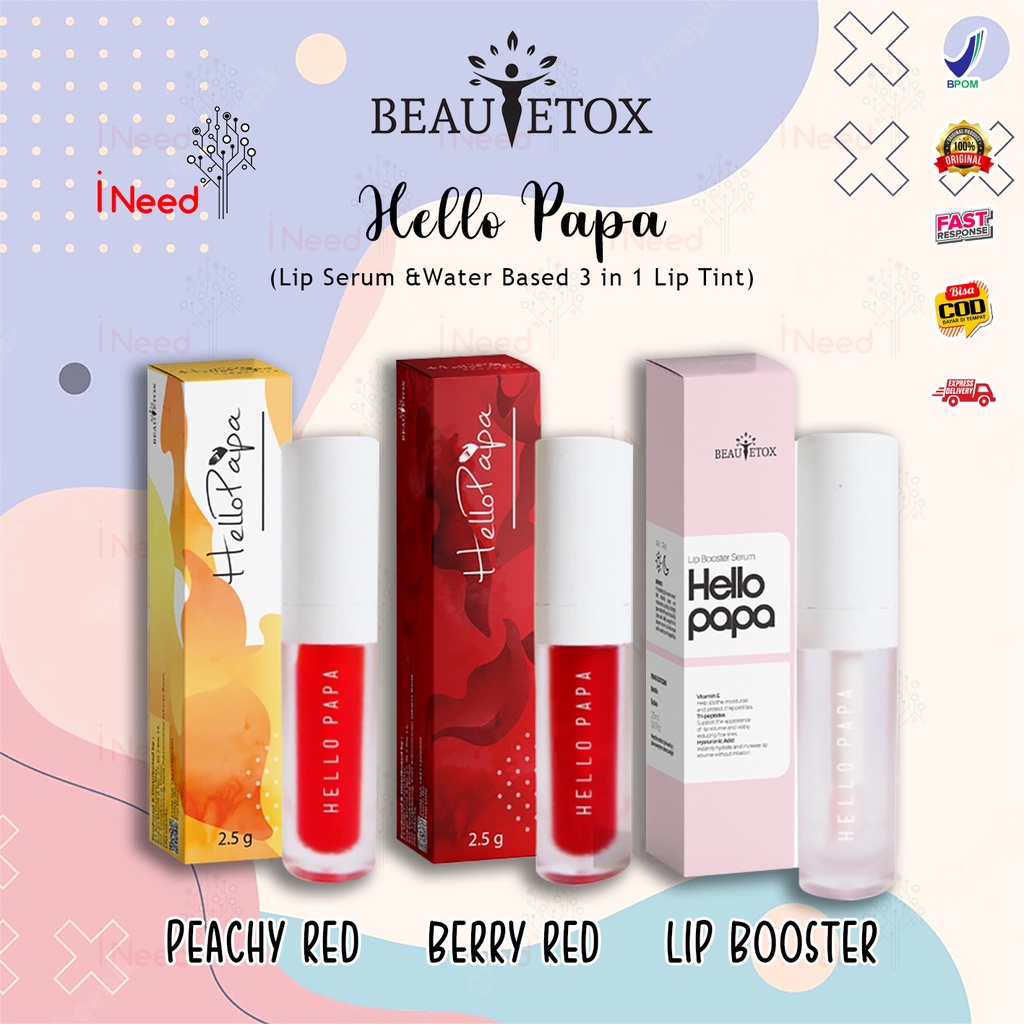 (INEED) BEAUTETOX Hello Papa Lip Booster Serum 2.5g | Pencerah Bibir BPOM