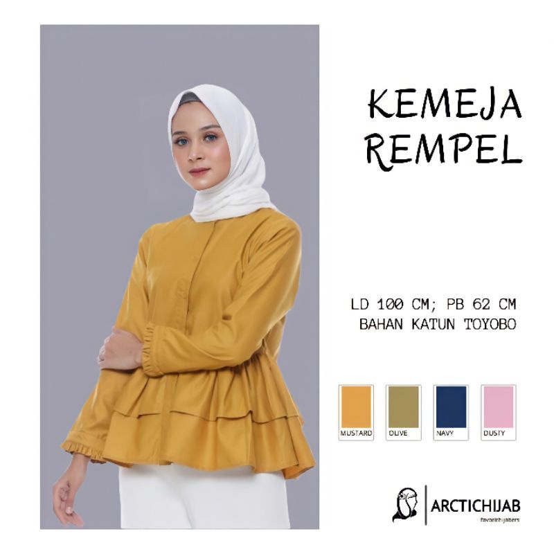 kemeja Rempel | Atasan Kemeja Kerja Model Rempel