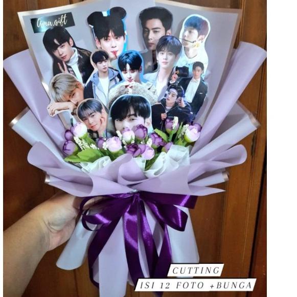 Tren Kekinian.. 2 HARI | Buket Photocard Suju BTS NCT Custom | Bouquet Kpop | Baca deskripsi