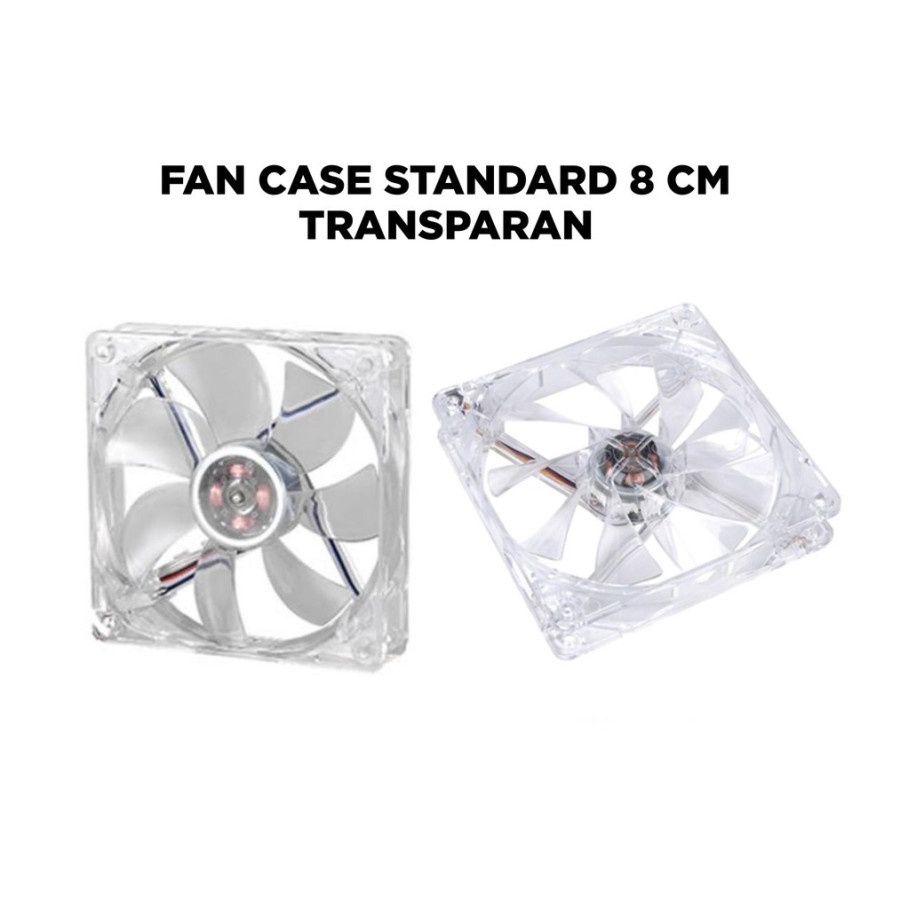 Fan CPU / Kipas CPU Transparan Lampu LED 8cm