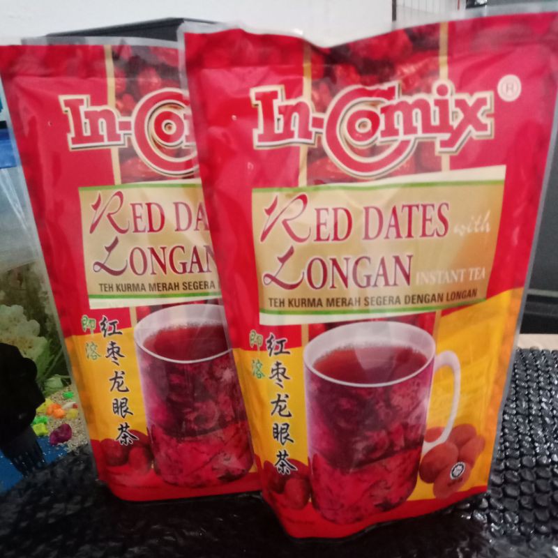 

RED DATES WITH LONGAN INSTANT TEA/ANGCO TEH /RED DATES TEA 1BUNGKUS ISI 18SACHET 324 GRAM MALAYSIA