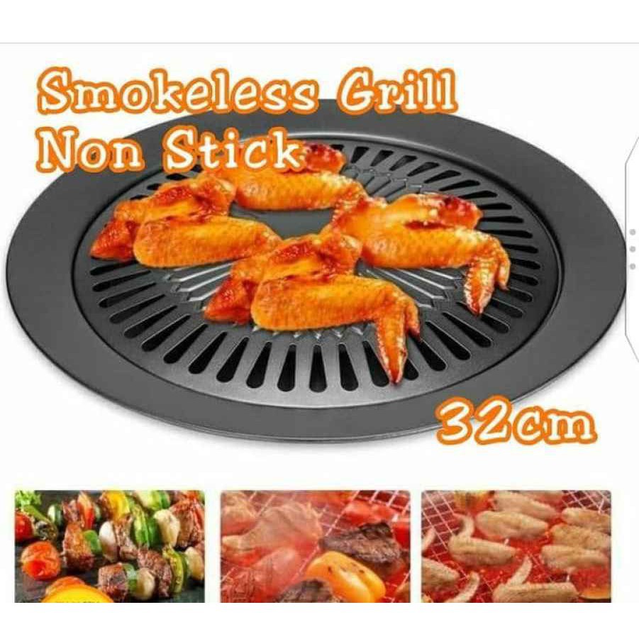 [DEASTORE] Smokeless BBQ Grill Pan Bulat Kompor High Quality / Ultra Grill Alat Panggang Portable Serbaguna