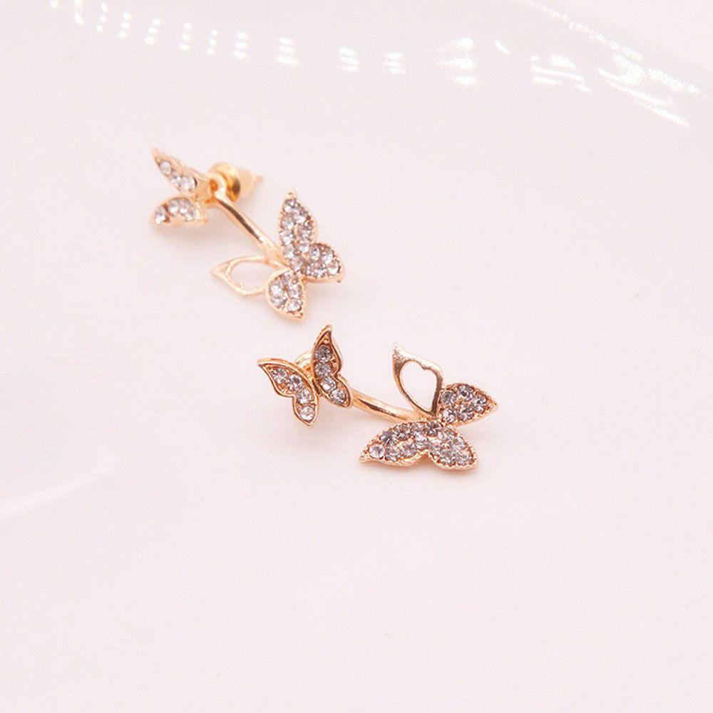 Lily Butterfly Earrings Temperamen Perhiasan Untuk Wanita Korea Anting Berongga