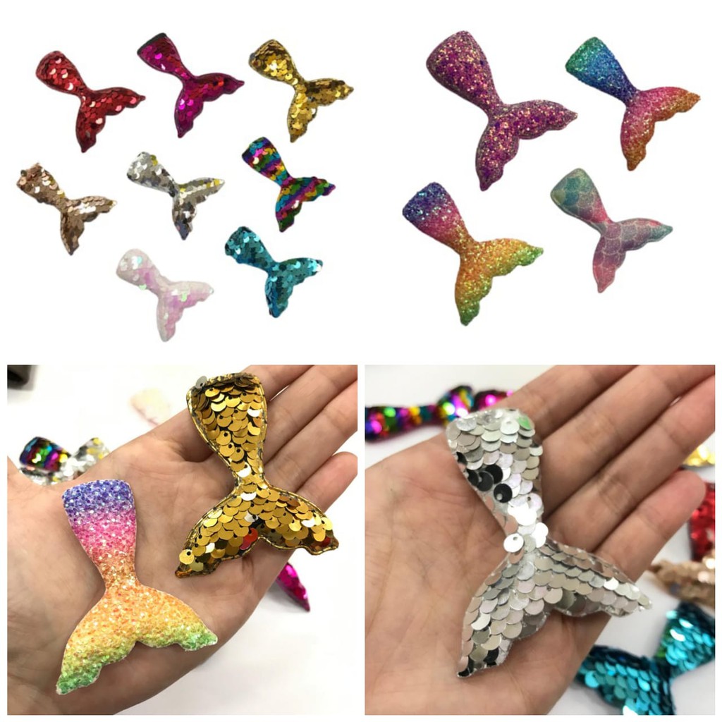 1 PC - APLIKASI SEQUIN MERMAID | EKOR MERMAID | MERMAID GLITER