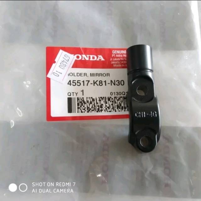 Holder Mirror 45517-K81-N30 Bracket Dudukan Spion ORI Honda Vario 150 125 Led 2018-2024 Beat STREET 