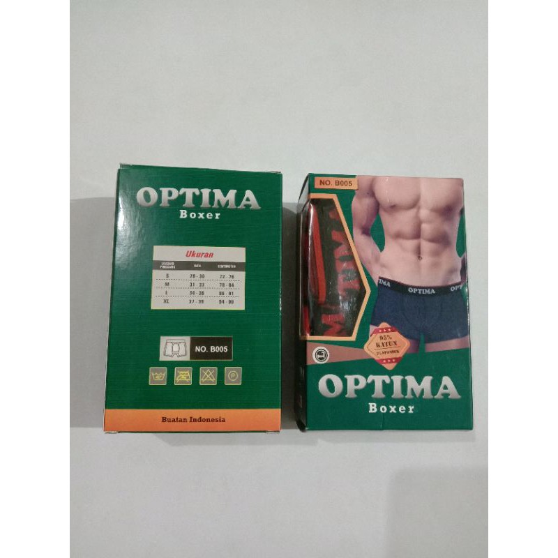 CD pria Optima boxer isi 2