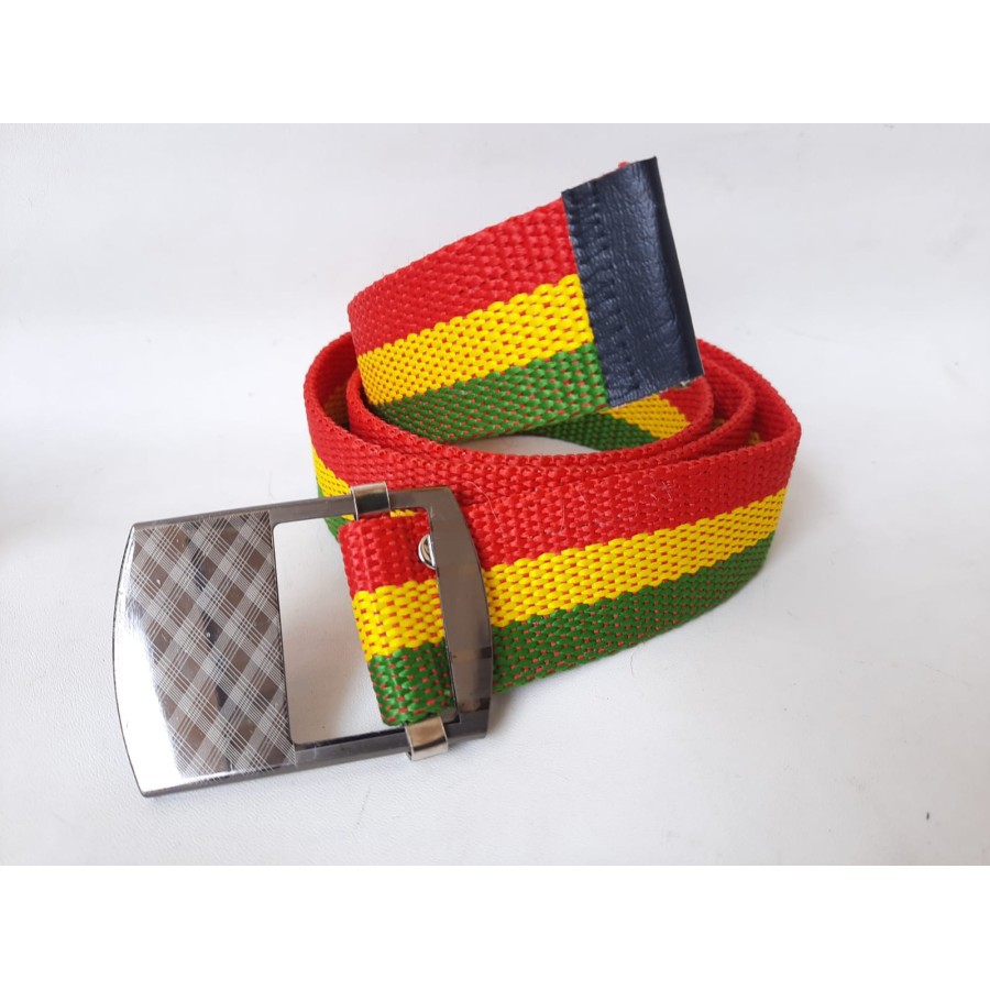 Ikat Pinggang Kain Katun | Sabuk Pria Model kain Rasta / Sabuk Pria kain katun model Gesper Geser/ ikat pinggang warna