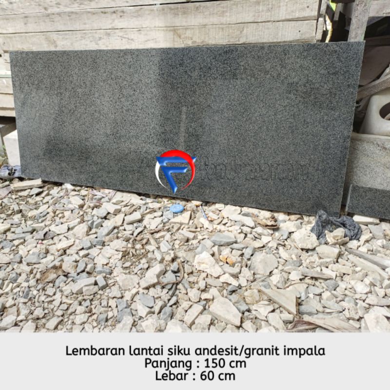 Lembaran lantai siku batu alam asli granit impala 150x60