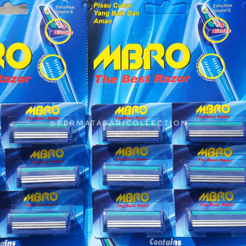 Mister Cukur Alat Cukur Pencukur Rambut Bulu Kumis Jenggot Razor Biru 2 3 Pisau Mbro Disposable Satuan