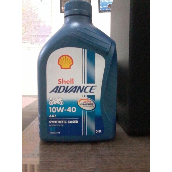 OLI MESIN MOTOR 4 TAK SHELL ADVANCE AX7 800 ML 10W-40 ORIGINAL rodam45