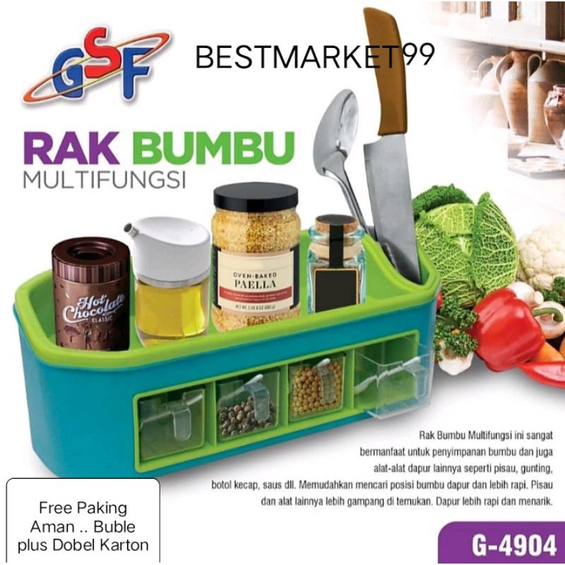 Rak Bumbu Multi Fungsi GSF Praktis Desain Menarik