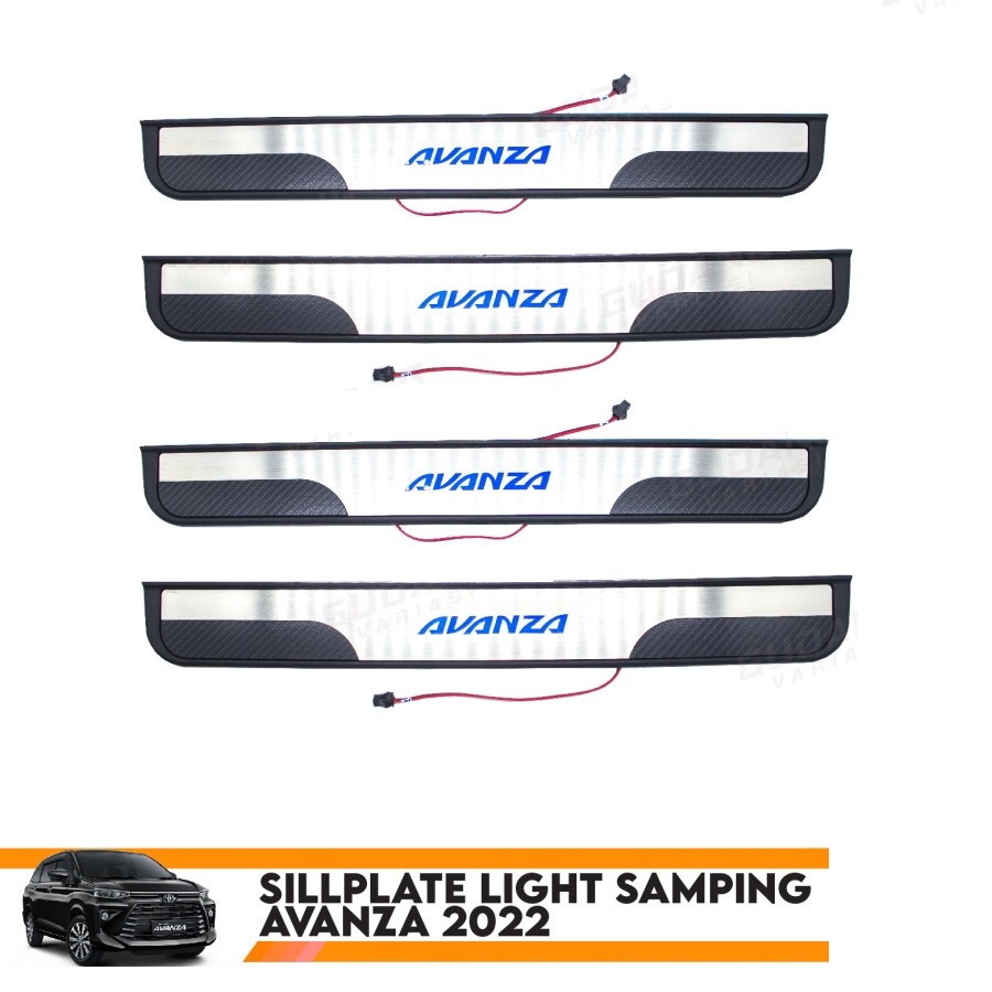 Sillplate Samping Avanza 2022 Biru Lampu