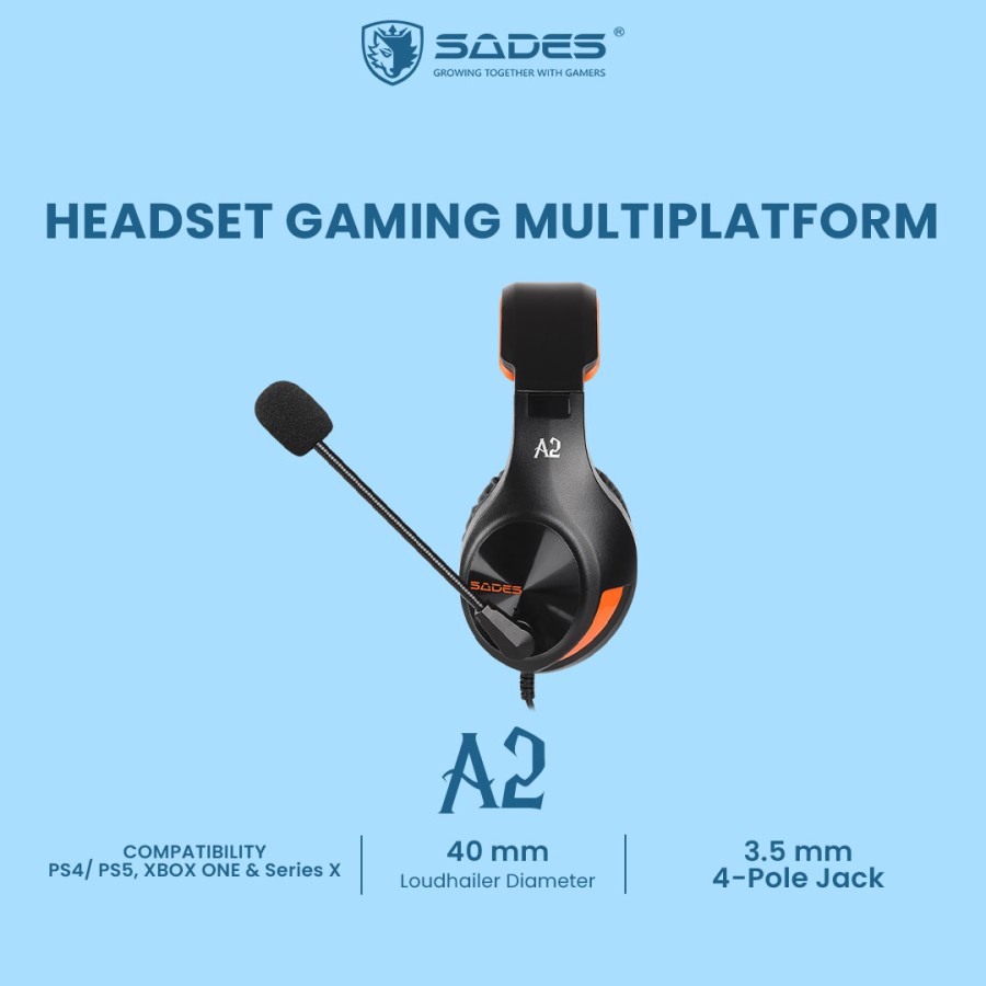 Headset Gaming Multiplatform Sades A2