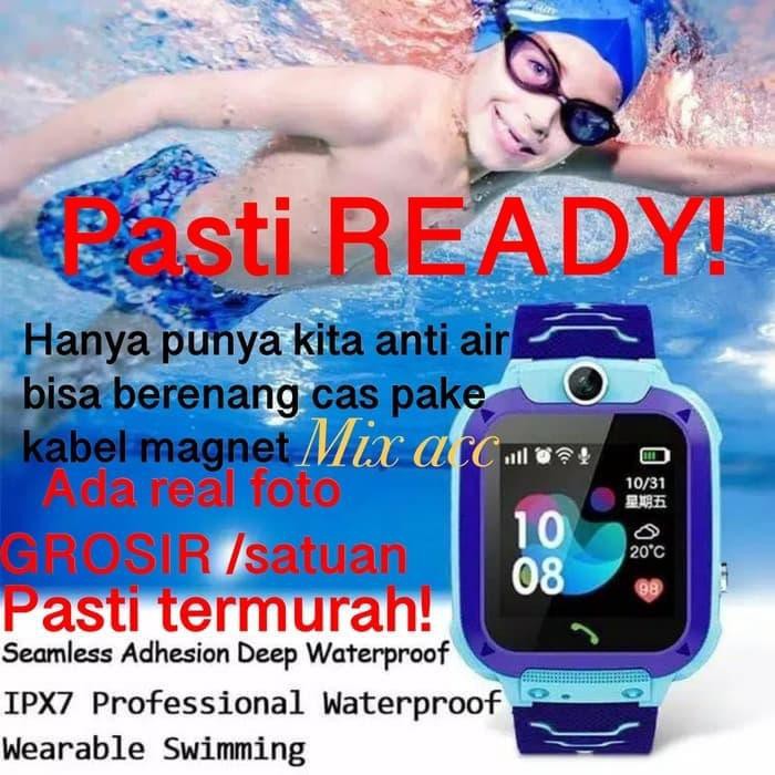 Dijual Jam Tangan Anak Smart Watch q12 Kids TAHAN AIR RENANG WATER PROOF Q12 - Merah Muda Murah