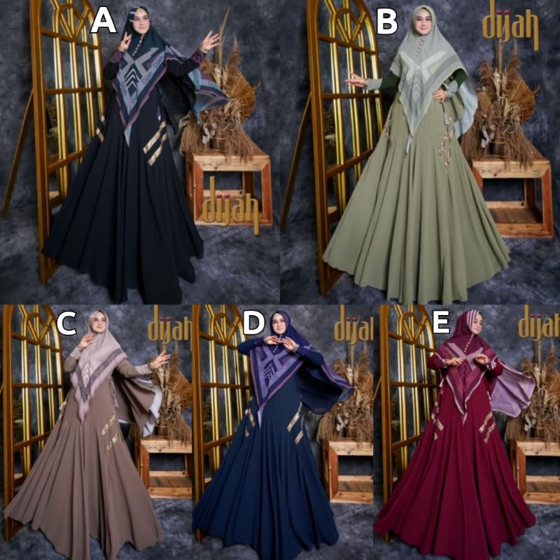 GAMIS SYARI MEWAH / GAMIS DIJAH 504 ORI / GAMIS SYARI PREMIUM / GAMIS WANITA TERBARU