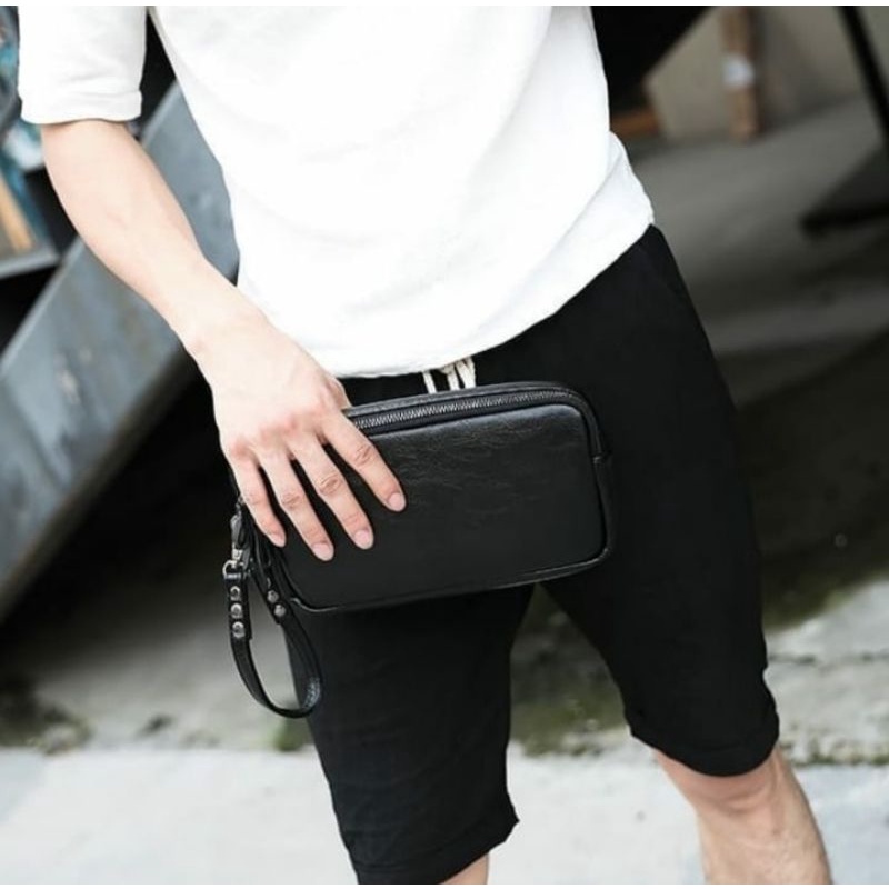 Clutch Bag - Tas tangan Kasual Kulit pria - Handbag
