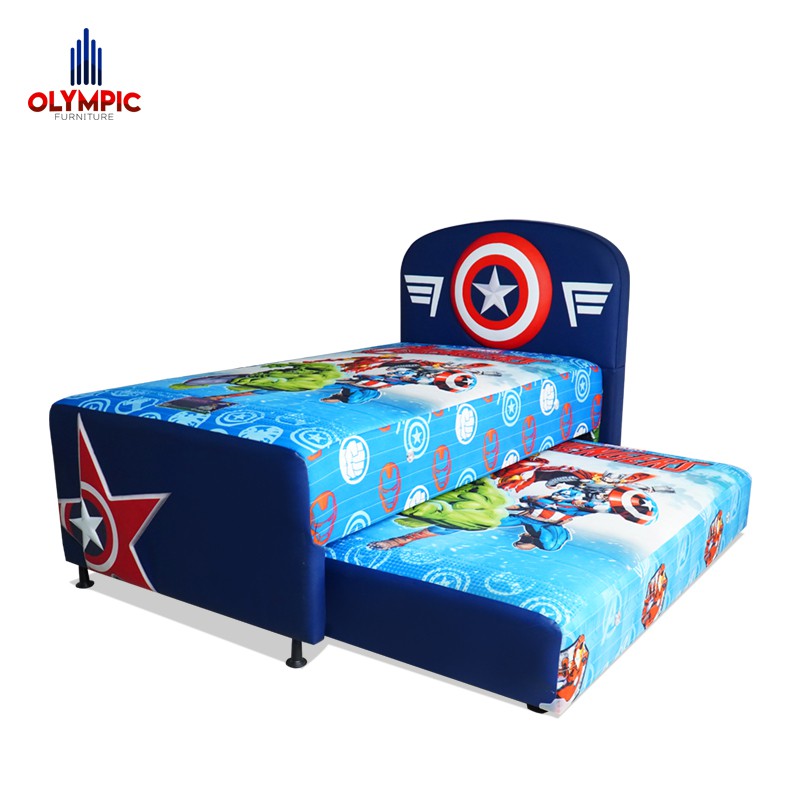 Olympic Tempat Tidur Anak / Kasur Anak / Kasur Minimalis / Twin Bed Avengers Pillowtop Bed Set Busa 