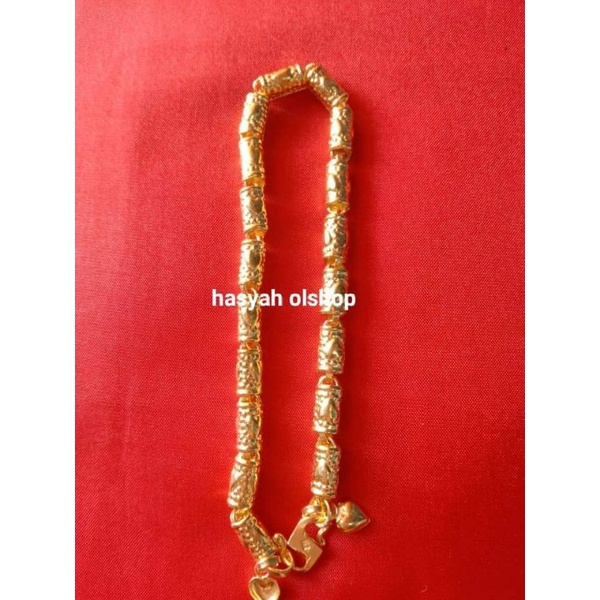 gelang bambu 1suku lapis emas24k