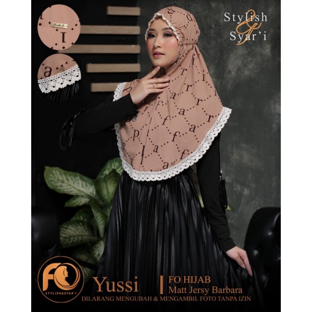 Khimar Yussi Printing Ori FO hijab