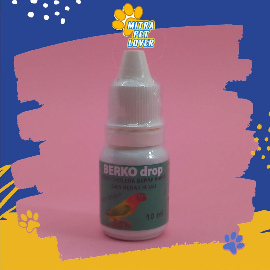 OBAT DIARE BURUNG KICAU - BERKO DROP 10 ML ORIGINAL - CAIRAN TETES UNTUK KHOLERA BERAK KAPUR - PUP HIJAU PADA BIRD AMAN AMPUH - MURAH ASLI PET ANIMAL HEALTHCARE &amp; VETERINARY TAMASINDO OBAT KESEHATAN &amp; VITAMIN TERNAK HEWAN BINATANG PELIHARAAN MITRAPETLOVER