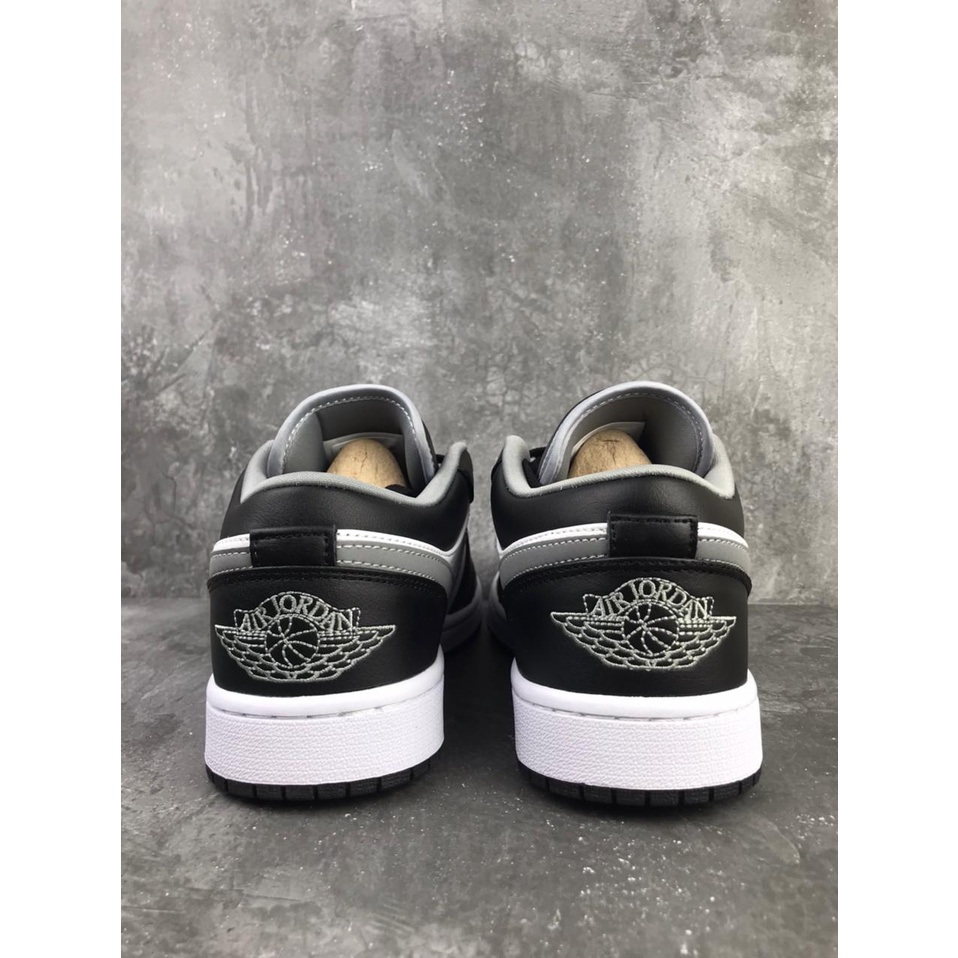 Jordan 1 Low Black White Grey  553558-040, 100% Real Pic.