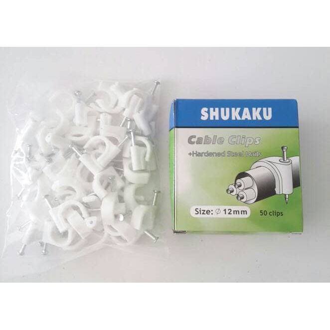 Shukaku Kabel Klip / Cable Clip / Klem Kabel no. 7, 8, 9, 10, 12 mm (50 pcs)