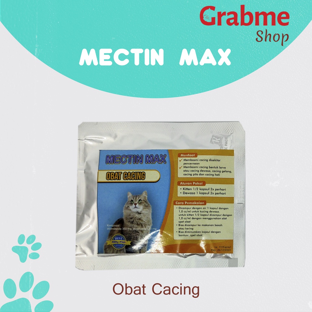 Obat Cacing MECTIN MAX Sachet  ISI 10 KAPSUL