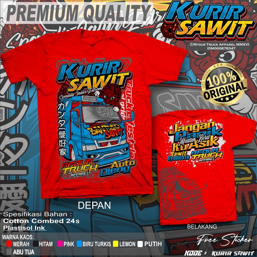 Jual Baju Kaos Truk Kurir Sawit Kaos Truck Sawit Kaos Truck Oleng Baju