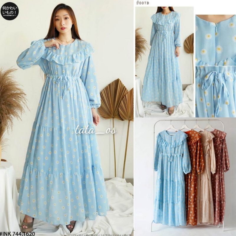 TATAOS BANGKOK BY YUNA MELISA DRESS GAMIS RUFFLE DAISY BUNGA BUSUI CERUTY IMPORT