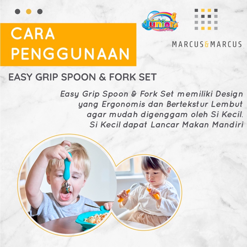 Marcus&amp;Marcus Easy Grip Spoon &amp; Fork Set