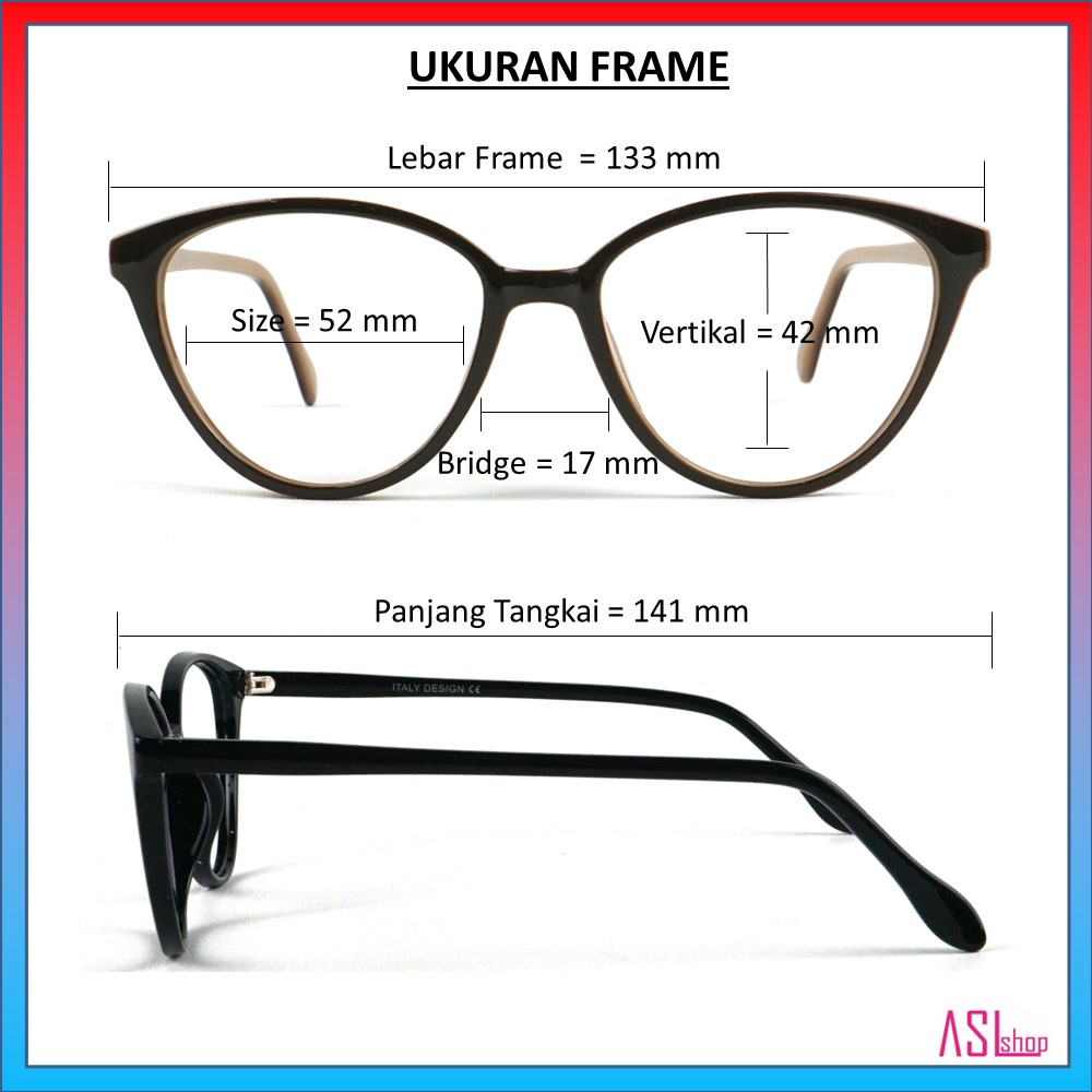 FRAME KACAMATA MINUS (ID 1025) + LENSA BLUERAY DAN PHOTOCROMIC