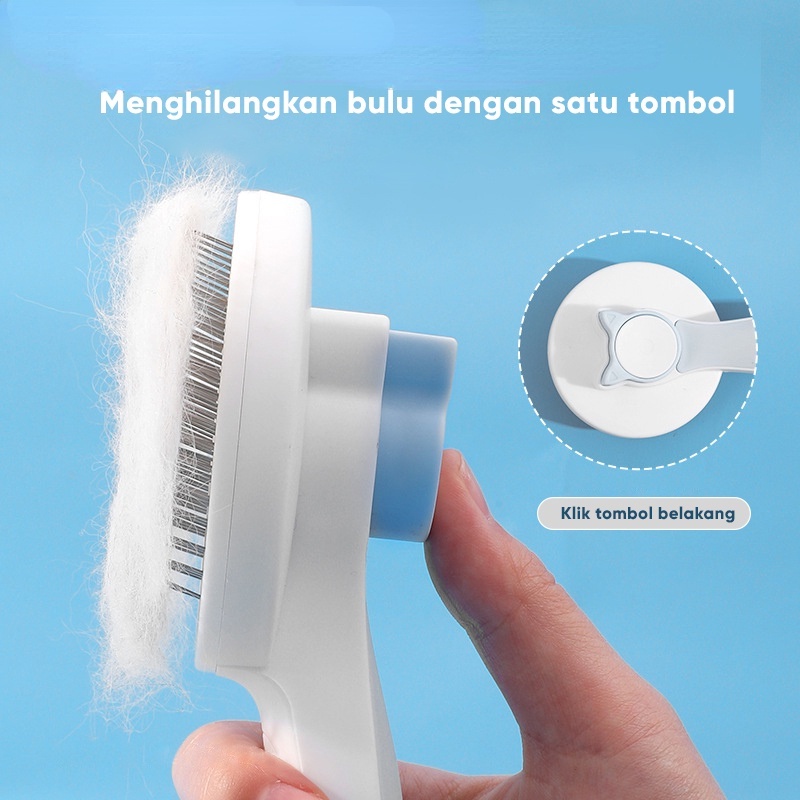 Hugopet Sisir Grooming  Kucing Anjing Pet Brush  Sisir Bulu Hewan  Pet Grooming Brush Sisir  Peliharaan