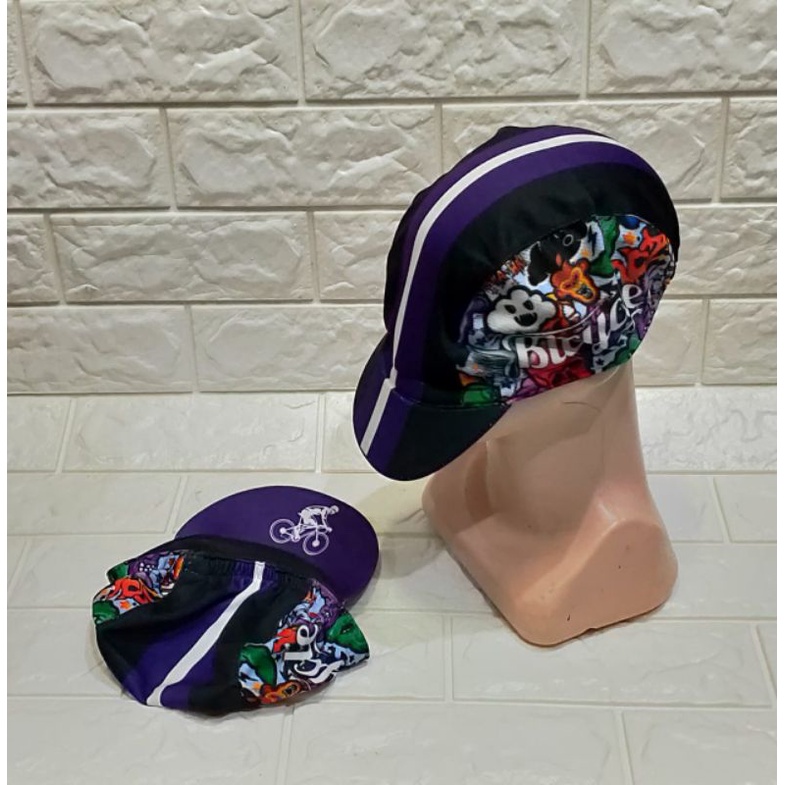 topi sepeda motif / cycling cap