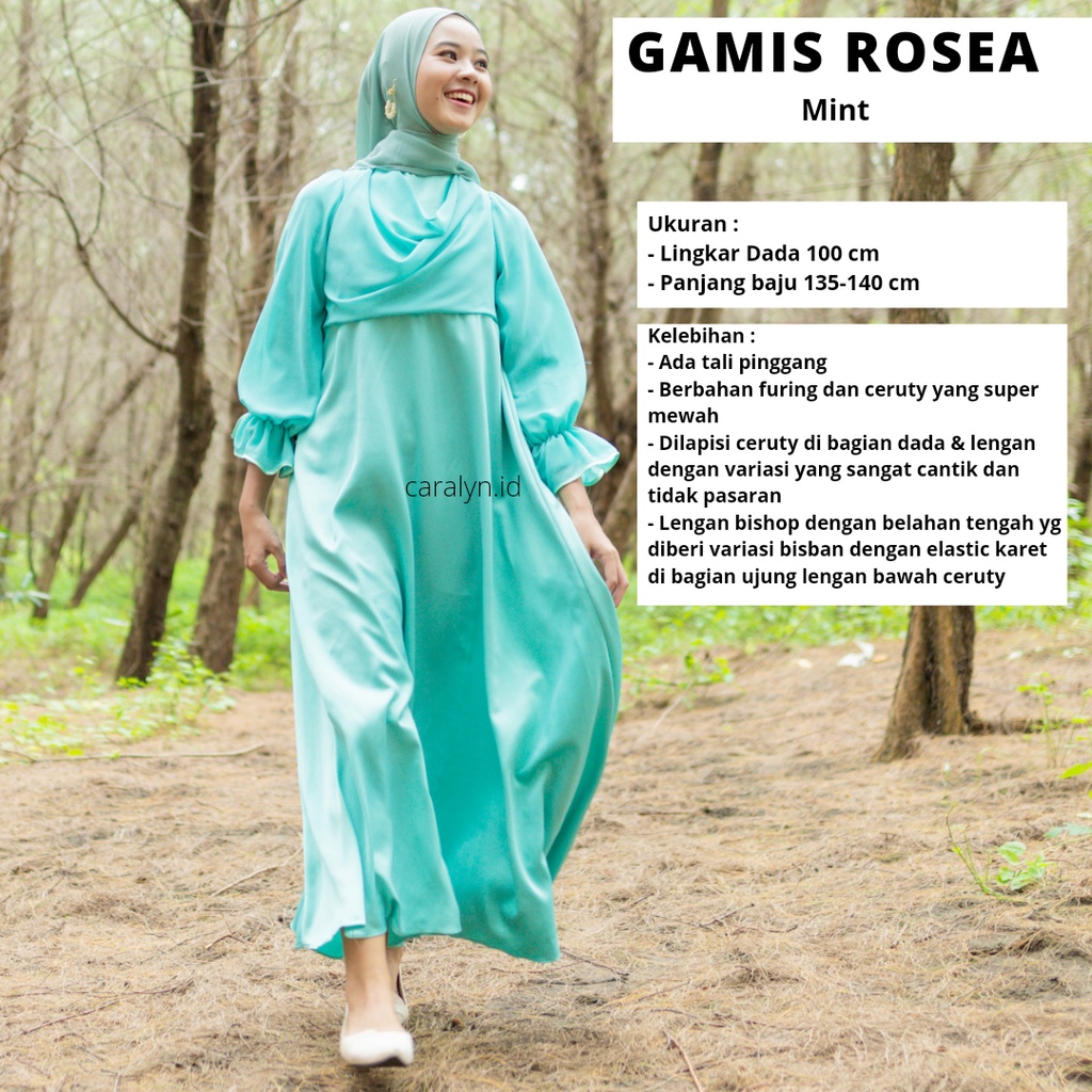 GAMIS TERBARU 2023 LEBARAN WANITA KEKINIAN ROSEA