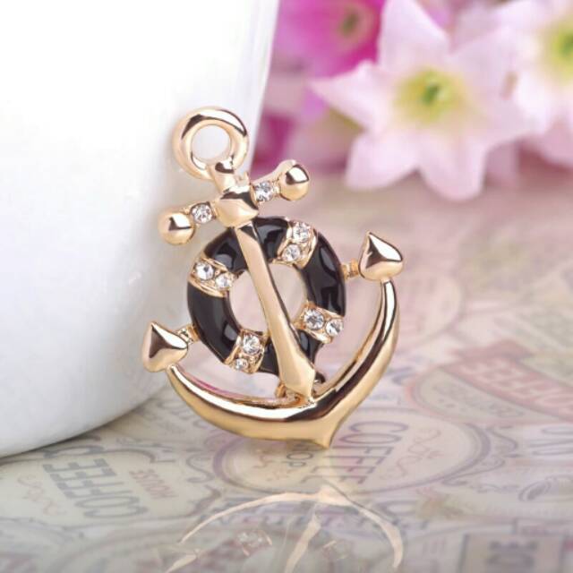BROS Brooch Anchor Jangkar KEMUDI KAPAL
