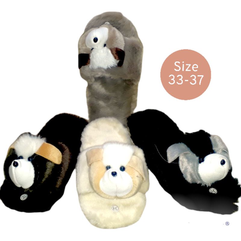 Sandal Bulu Boneka Rasfur korea Anak