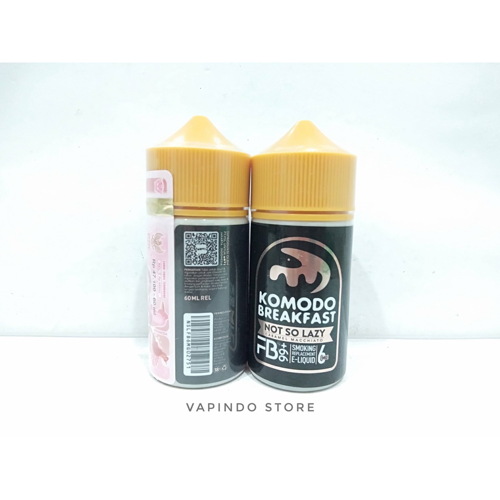 NIC 6MG KOMODO BREAKFAST NOT SO LAZY 60ML CARAMEL MACCHIATO BY MOVI