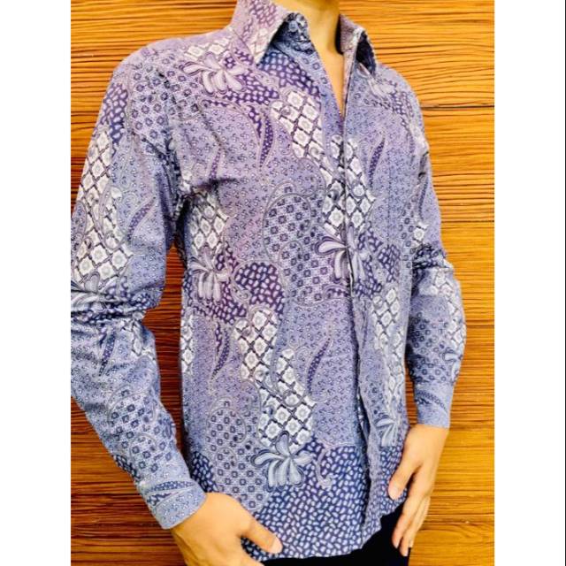 Baju Kemeja Batik Biru ALISAN