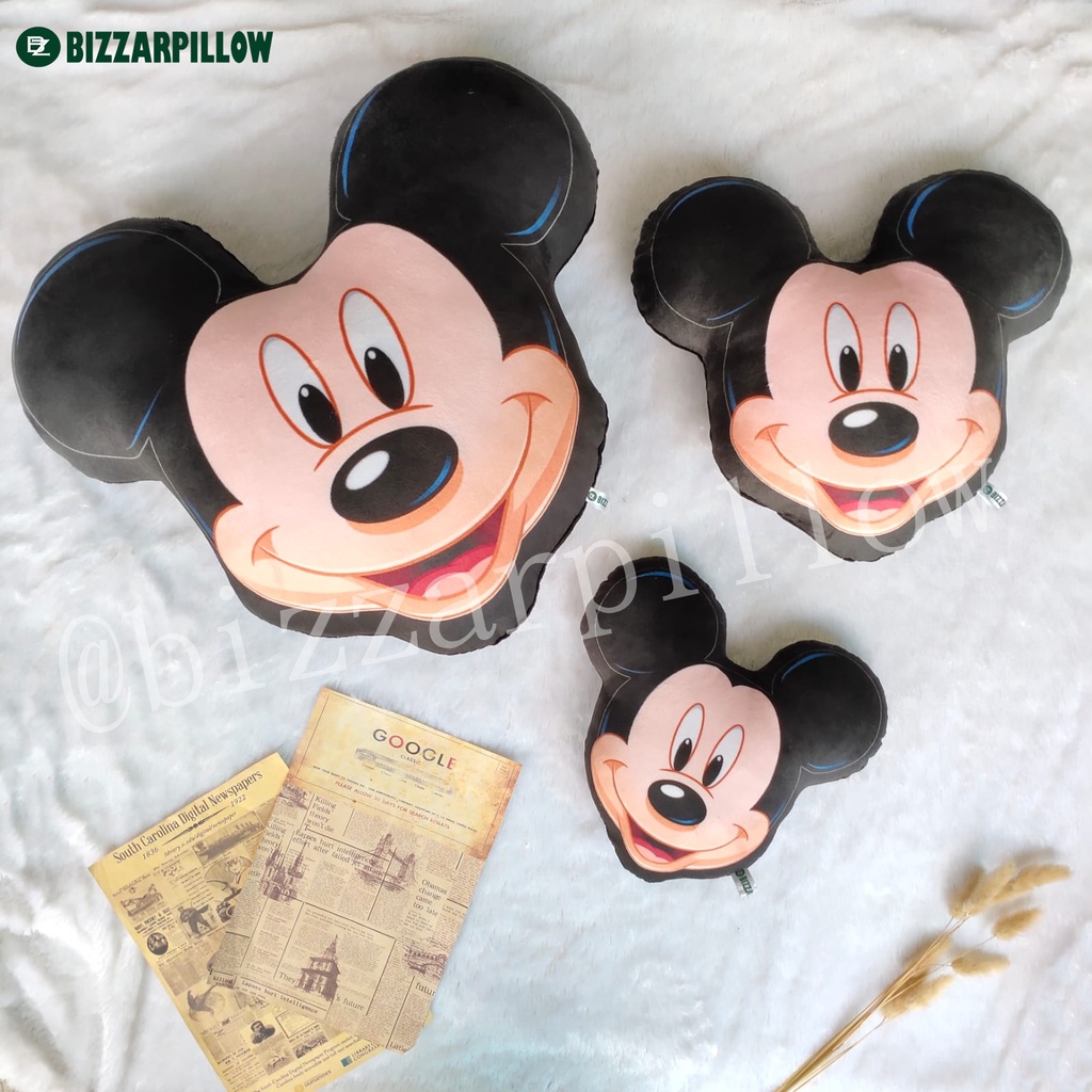 Bizzarpillow Bantal Kepala Mickey Minnie size L BZ124