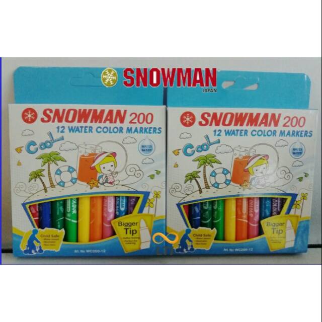 

Snowman 12 Water Color Markers Cool