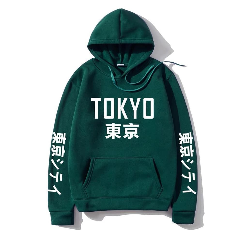 HOODIE TOKYO TEXT JAPAN / HOODIE PRIA TEBAL