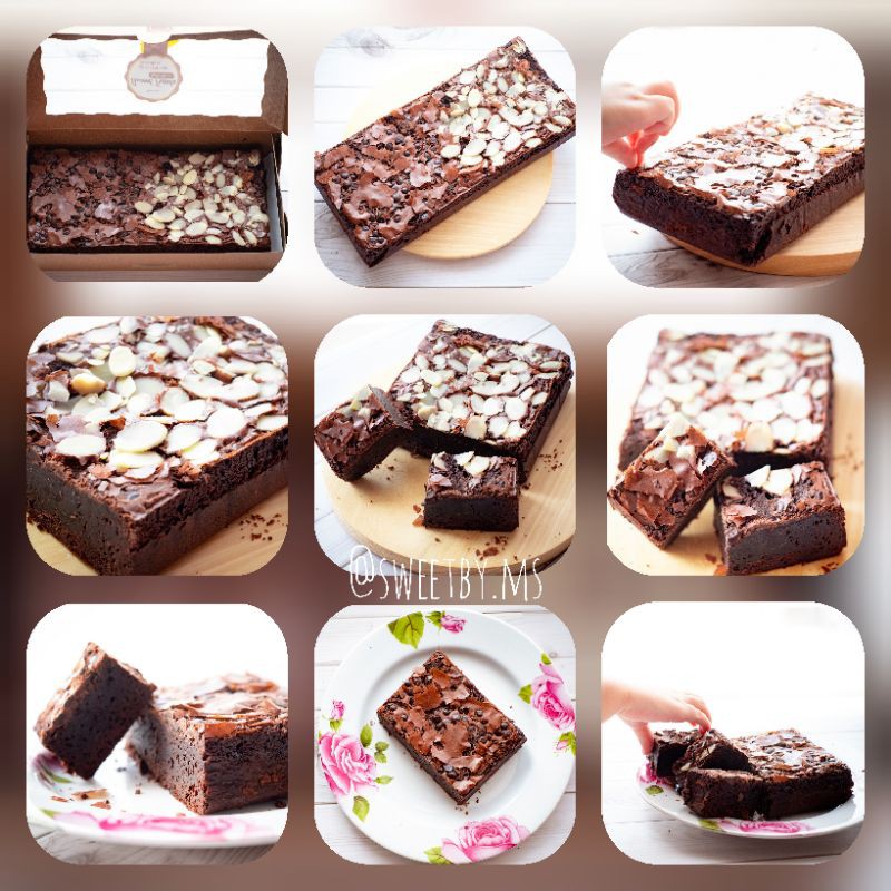 

Fudgy Brownies ( Almond, Choco, Cheese )