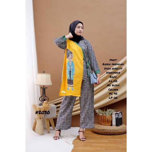 SETELAN WANITA ONE SET KIMONO TEJO/BU TEJO BAHAN RAYON HALUS