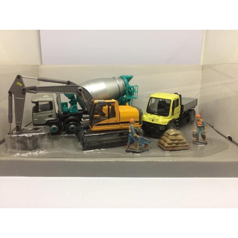 cararama hongwell set truck ekskapator unimog figure scania truck