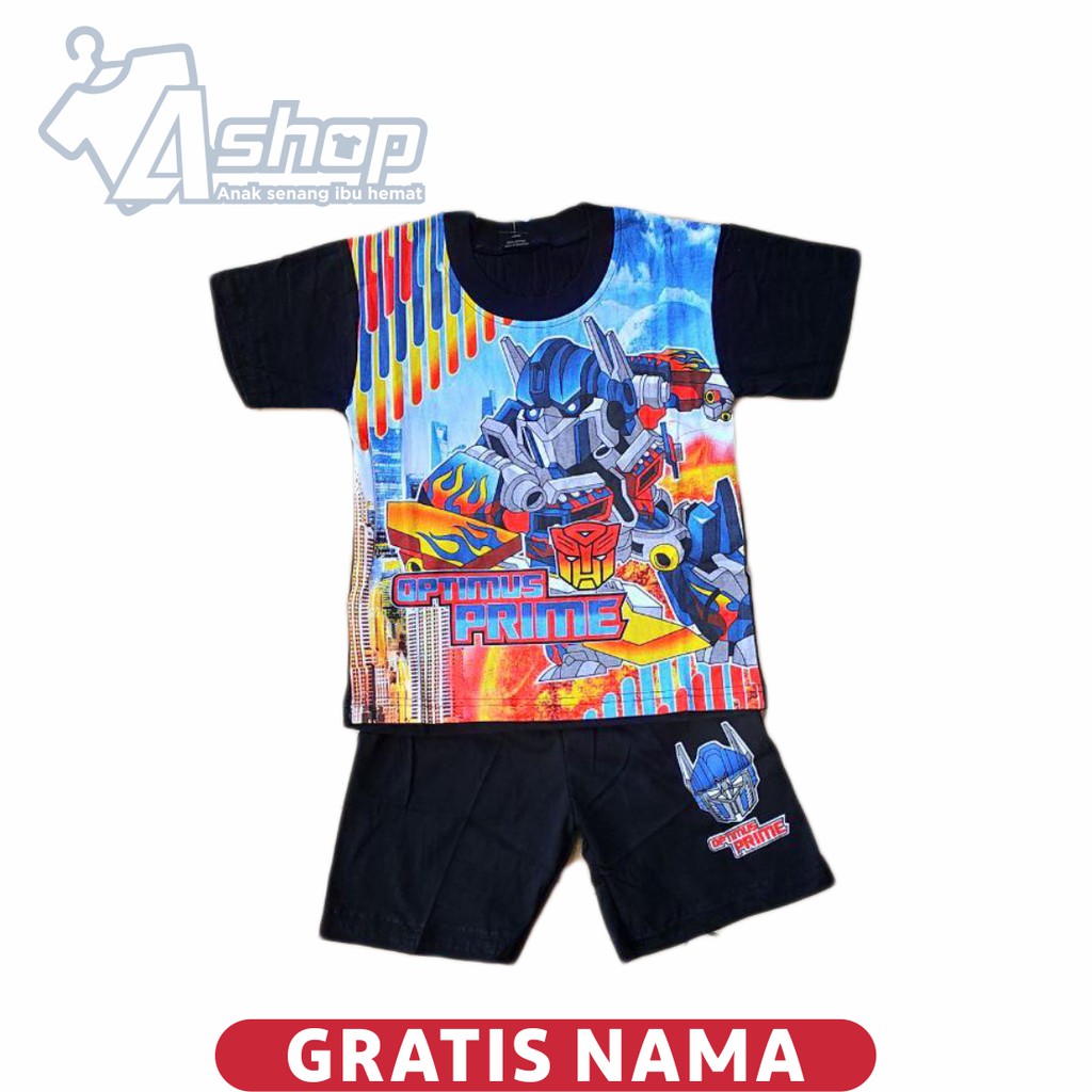 Baju Anak Setelan Transformers Optimus Prime