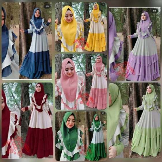 COD ✔ SYARI MAURAS / MAXI DRESS MAURAS / PAKAIAN MUSLIM WANITA / PAKAIAN HIJAB